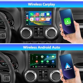 Double Din Car Radio for Honda Element 2003 2004 2005 2006, 4G+64G 9Inch Android 14 Touch Screen Car Stereo with Wireless Carplay Android Auto GPS WiFi Mic Backup Camera