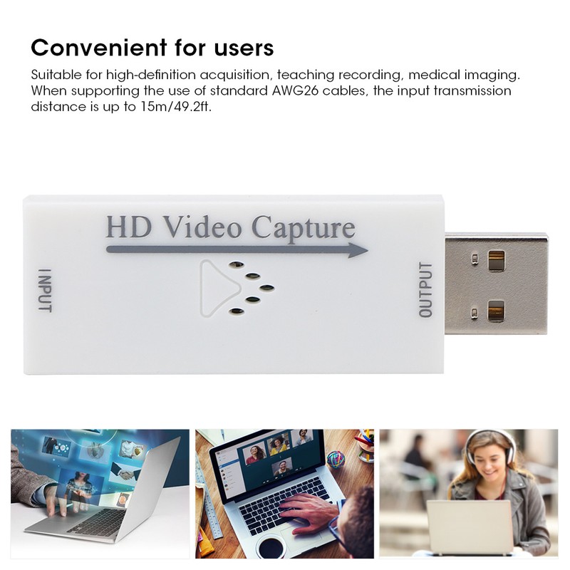 1080P Video Grabber HDMI to USB 2.0HDMI Support OBS Recorder