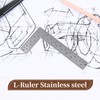 L Shaped Ruler 2pcs Metal Stainless Steel L Square Rulers
