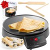 12" Griddle & Crepe Maker, Non-Stick Electric Holiday Crepe Pan
