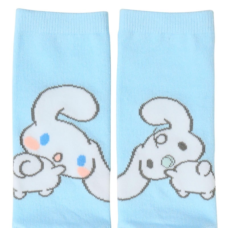 Sanrio 388947 Crew Length Socks, Cinnamoroll, 9.1 - 9.8 inches