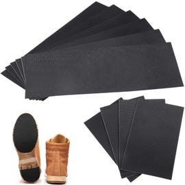 Tarpop 10 Pcs Large Shoe Slip Pad Non Slip Shoe Pads Self Adhesive Skid Tread Bottom Noise Reduction Rubber Sole for Men Women High Heel Leather Shoes (9.84 x 3.94 Inch, 5.12 x 3.15 Inch)