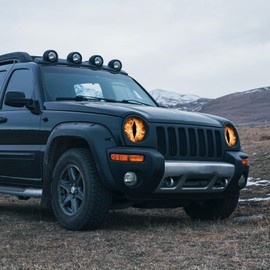 Beast Eyes Headlight Decals Pair for Jeep, 2024 New Eye Decal for Jeep Wranglers Headlights, Car Accessories for Men Women, 3D Round Eyes Headlight Decal Stickers for Truck Car Bumper Decoration 2pcs