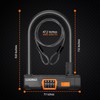 Heavy Duty Bike Lock U-Lock with 5ft Steel Cable -