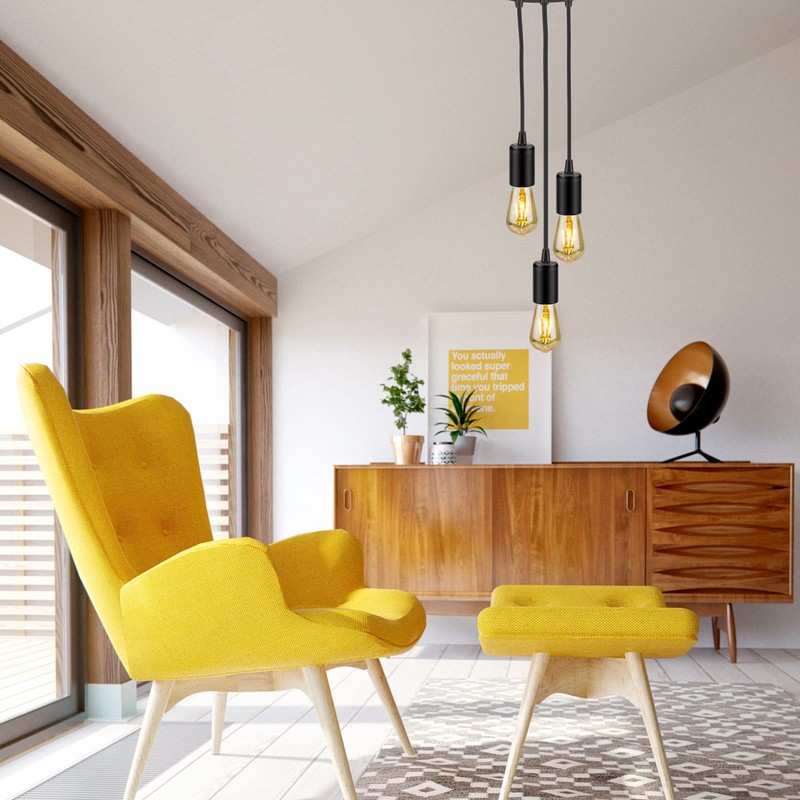 Vintage Pendant Light Fitting, Industrial Modern 3-Light Ceiling Pendant Lighting
