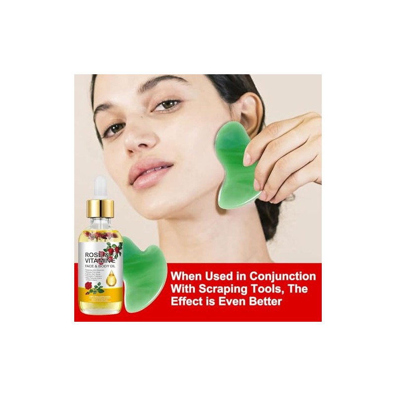 "plomala "Aceite facial con vitamina E, aceite de rosa con