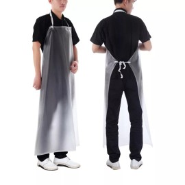 TECHTONGDA PVC Plastic Long Apron Kitchen Plastic Cooking Waterproof Anti-Oil Easy to Clean