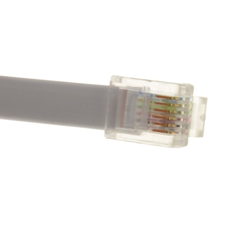 kenable FLAT RJ12 6P6C to RJ12 6P6C Cable Plug to