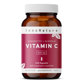 High-dose 600 mg natural vitamin C from acerola extract and camu camu extract. 120 Vegan Capsules, 2-Month Supply. High bioavailability, vegan + made in DE.