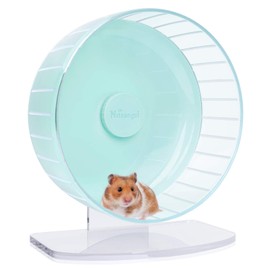 Niteangel Super-Silent Hamster Exercise Wheels: - Quiet Spinner Hamster Running Wheels with Adjustable Stand for Hamsters Gerbils Mice Or Other Small Animals (L, Mint Green)