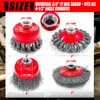 Attoshow 8pcs 4-1/2" Angle Grinder Wire Wheel Set - 4"