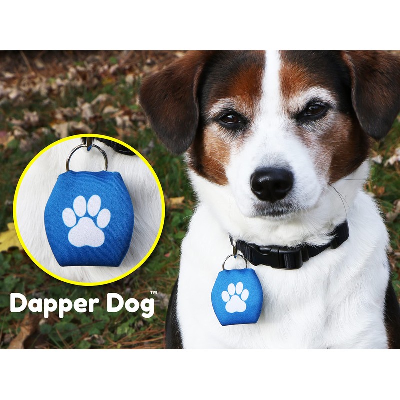 Dapper Dog - Dog Tag Silencer with Tag Ring (Blue