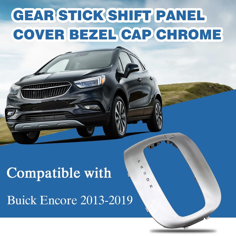 Gear Stick Shift Panel Cover Bezel Cap Chrome,Compatible with Buick