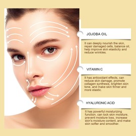 Gesichtsöl, Jojobaöl Gesicht, Bio Straffendes Gesichtsöl, Macht Die Haut Jugendlich Und Strahlend, Anti Aging Gesichtspflege Öl, Schützt Trockene Und Dehydrierte Haut, 100 Ml Facial Moisturizing Oil