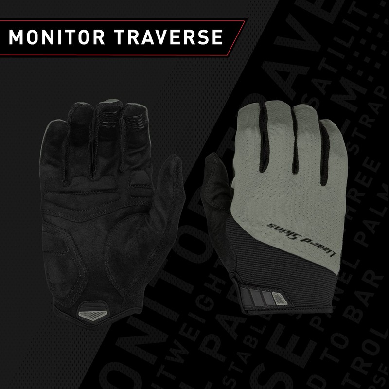 Lizard Skins Monitor Traverse-2X-Small-Jet Black-New22 Unisex Adult Gloves