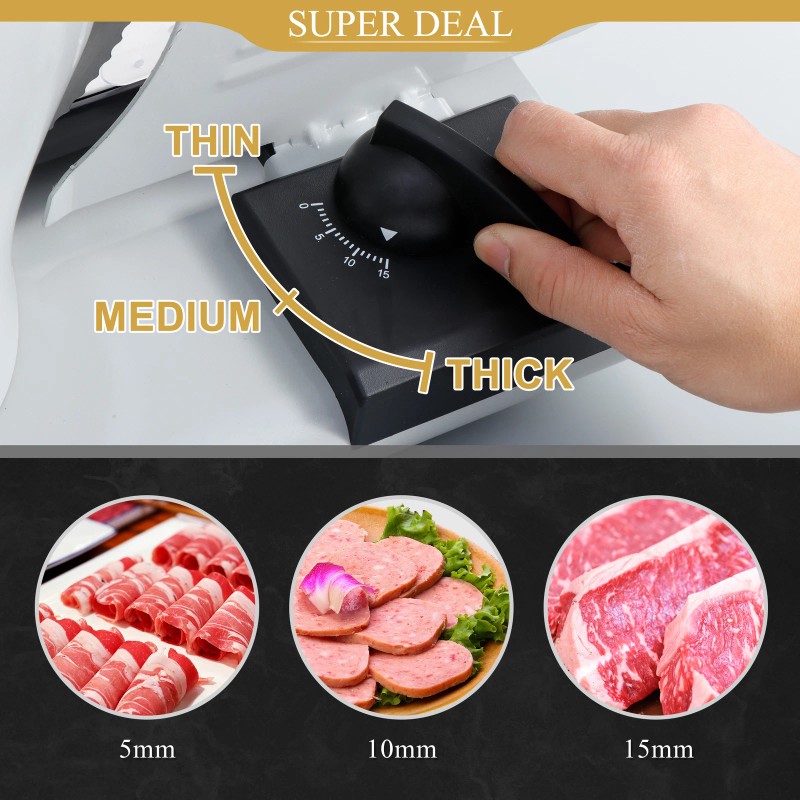 SEGAWE 7.5" Blade 150W Commercial Meat Slicer Electric Deli Slice