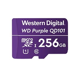 Western Digital WD Purple SC QD101 256GB Smart Video Surveillance microSDXC Card, Ultra Endurance Up to 128 TBW