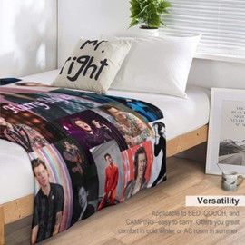 HYN Fleece Blankets and Throws for Bed Sofas, Flannel Blankets Multifunctional Throws Christmas Birthday Gift (color-100x130cm)