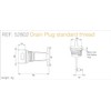 H2o Kayaks Quality Kayak/Boat Drain Plug long standard thread with