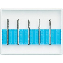 TRUSCO TB-A030-5S Carbide Bar Set, A Series, Shaft 0.1 inch (3 mm), Blade Diameter 0.1 inch (3 mm), Set of 5