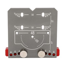 Hinge Drilling Jig Hole Guide Woodworking Tools, Hole Drilling Drill Guide Locator Hole Opener Tool, Aluminum Alloy Cabinet Door Hinge Mounting Guide Woodworking Hole Drill Locator (S)