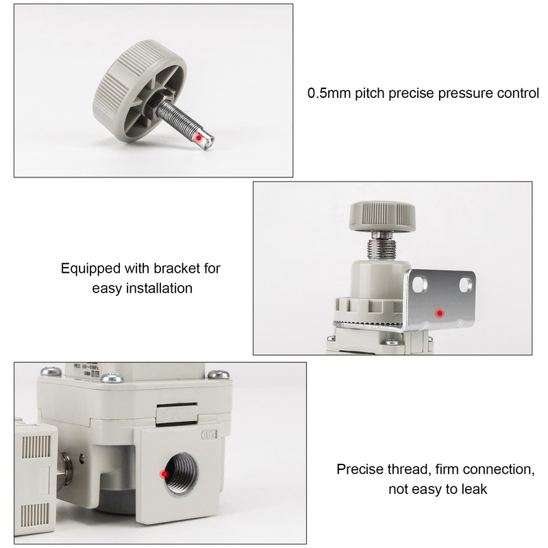 Pneumatic Compressed Air Regulator Valve with Bracket High Accuracy Pressure