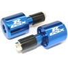 GT-Speed Compatible/Replacement for Blue GSXR Logo CNC Bar Ends, Suzuki