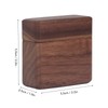 Ring Box Walnut Magnetic Cover Inlay Fleece Portable Wooden Wedding