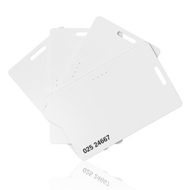 125khz Blank White with Hole T5577 T5567，T5557 Rewritable Rewrite Plastic RFID Proximity Card for ID Writer Copier Duplicate (10)