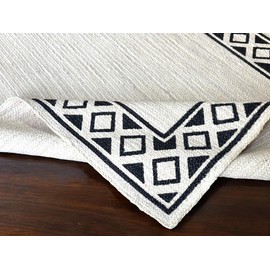 MAARSA WEAVES Luxurious Handcrafted Soft Jute Rug – Off-White with Elegant Designs, 100% Natural Jute (Off White, 5.0'X7'6")