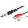 1aTTack.de 5 x 0.2 m Black Jack Plug 6.3 mm
