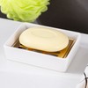 Ceramic Soap Dish (11.8 x 8.8 x 3cm) Stainless Steel