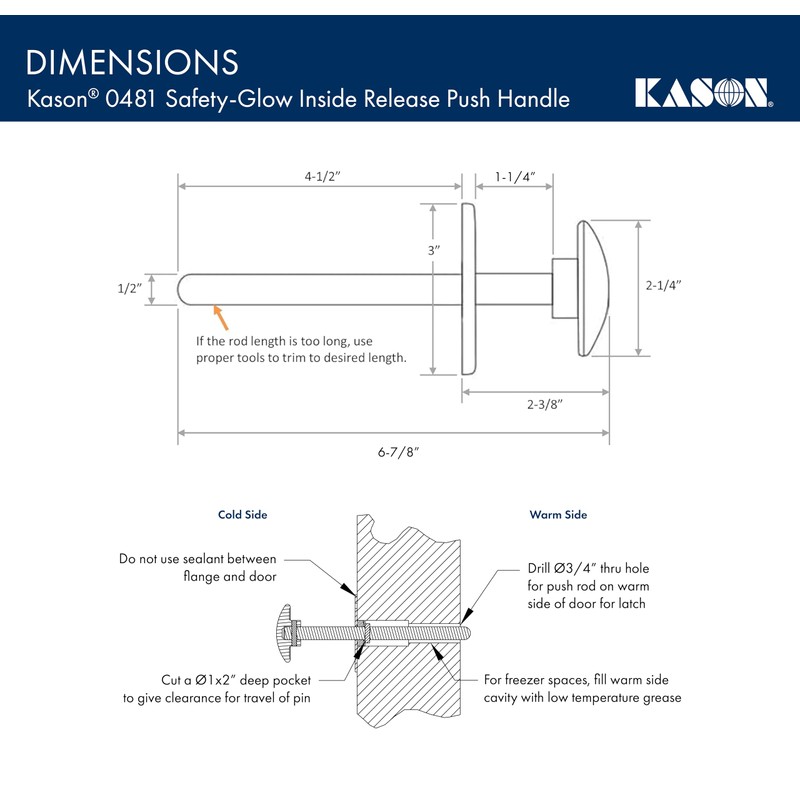 Kason 481A-00600 Inside Release Handle