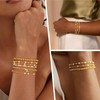 Turandoss Gold Beaded Initial Bracelet for Women Gifts, Dainty Gold