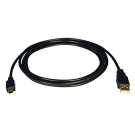 Tripp Lite USB 2.0 Hi-Speed A to Mini-B Cable (A to 5Pin Mini-B, M/M) 3-ft.(U030-003),Black