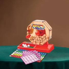 Amagogo Lotto Game Bingo Game Set with White Lottery Numbers Balls Stable Party Game Toy Lucky Number Picking Machine for Partys Home, 90pcs Balls