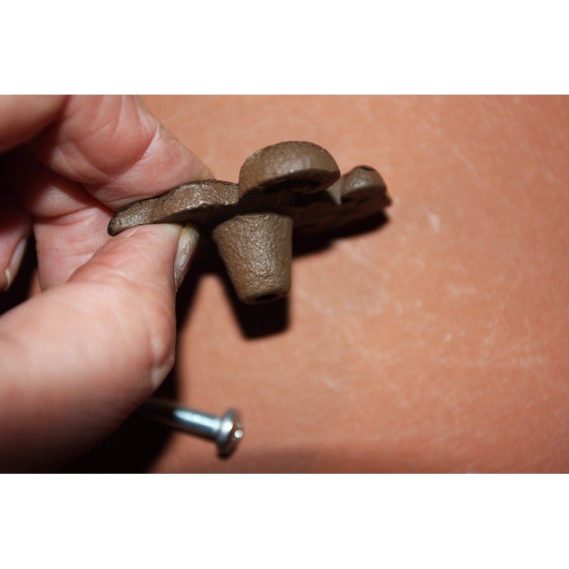 Pack of 10 Cast Iron Fleur De Lis Knobs Cabinet