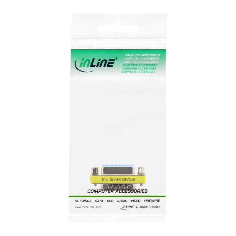 InLine® Mini Gender Changer, InLine®, 15 pin (Game) plug/socket