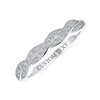 Personalize Intertwined Rope Twist Knot 1/2 Eternity Clear Pave Cubic