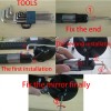 KEEPDSGN Motorcycle Round 7/8 Handle Bar End Mirror Black For
