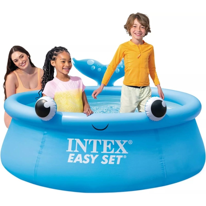 INTEX 26102EH Jolly Whale Easy Set Inflatable Pool: 6ft x