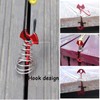 10 Pcs Fishbone Tent Stakes with Carabiners ， Aluminum Alloy