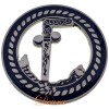 Masonic Tubal Cain Two Ball and Cane Mason Blue Silver Car Auto Emblem