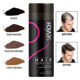 Hair Powder Black for Hair Thickening Scattered Hair Pouring Hair with Instant Effect for Secret Hair Corners, Hair Loss and Light Hair 27.5 g (Black)