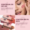 Multi-Use Waterproof Makeup Cream Blush Stick with Brush, Unidollss 3-in-1