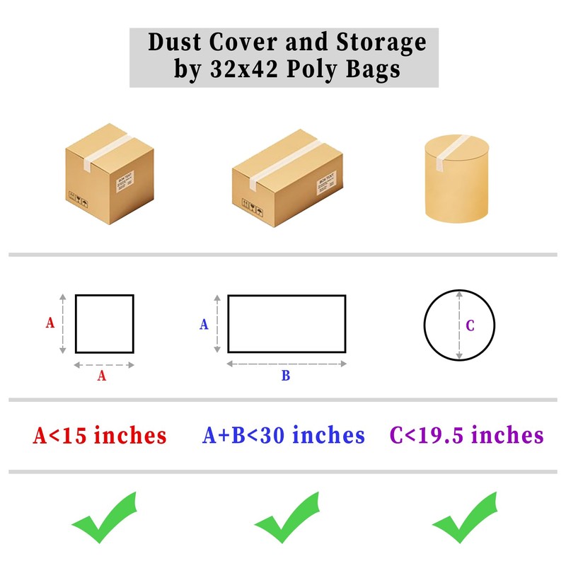 32x42 Inches Large Clear Plastic Storage Bags,Big Gaint Jumbo Huge
