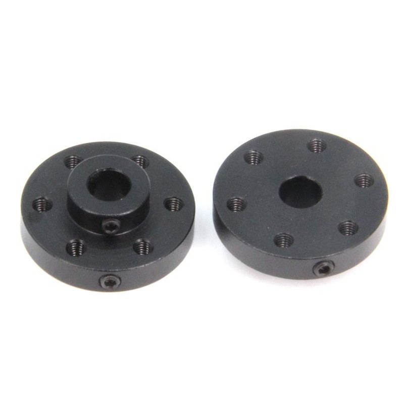 Befenybay 2PCS Black Rigid Flange Shaft Coupling,Universal Aluminum MOUNTING HUB