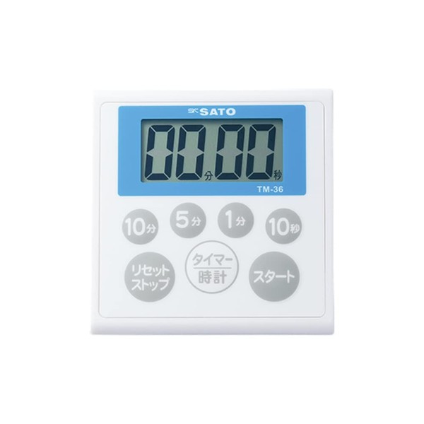 Sato Measuring Instruments Waterproof Timer/1-1876-21 White