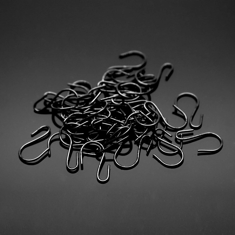 Bonsicoky 50PCS S Shaped Hooks 1 Inch Mini Ornament Storage
