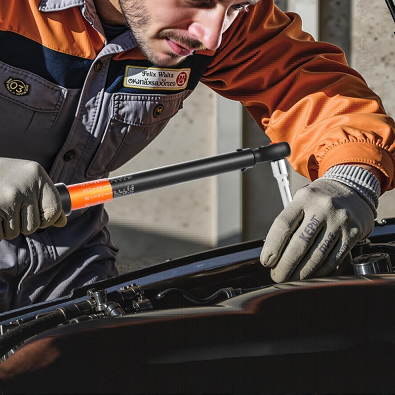 VEVOR 3/8 Inch Drive Torque Wrench, 10-100 ft.lb/13.6-135.6 Nm, Dual-Direction